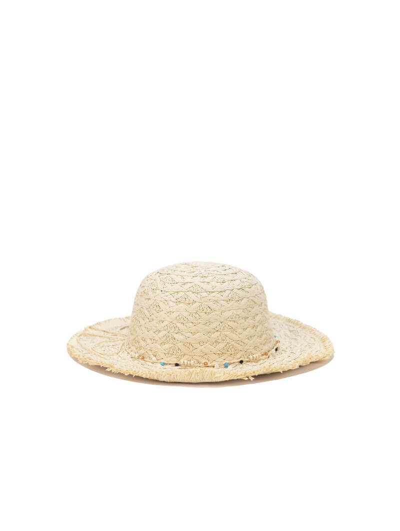Chapeau en paille à détails